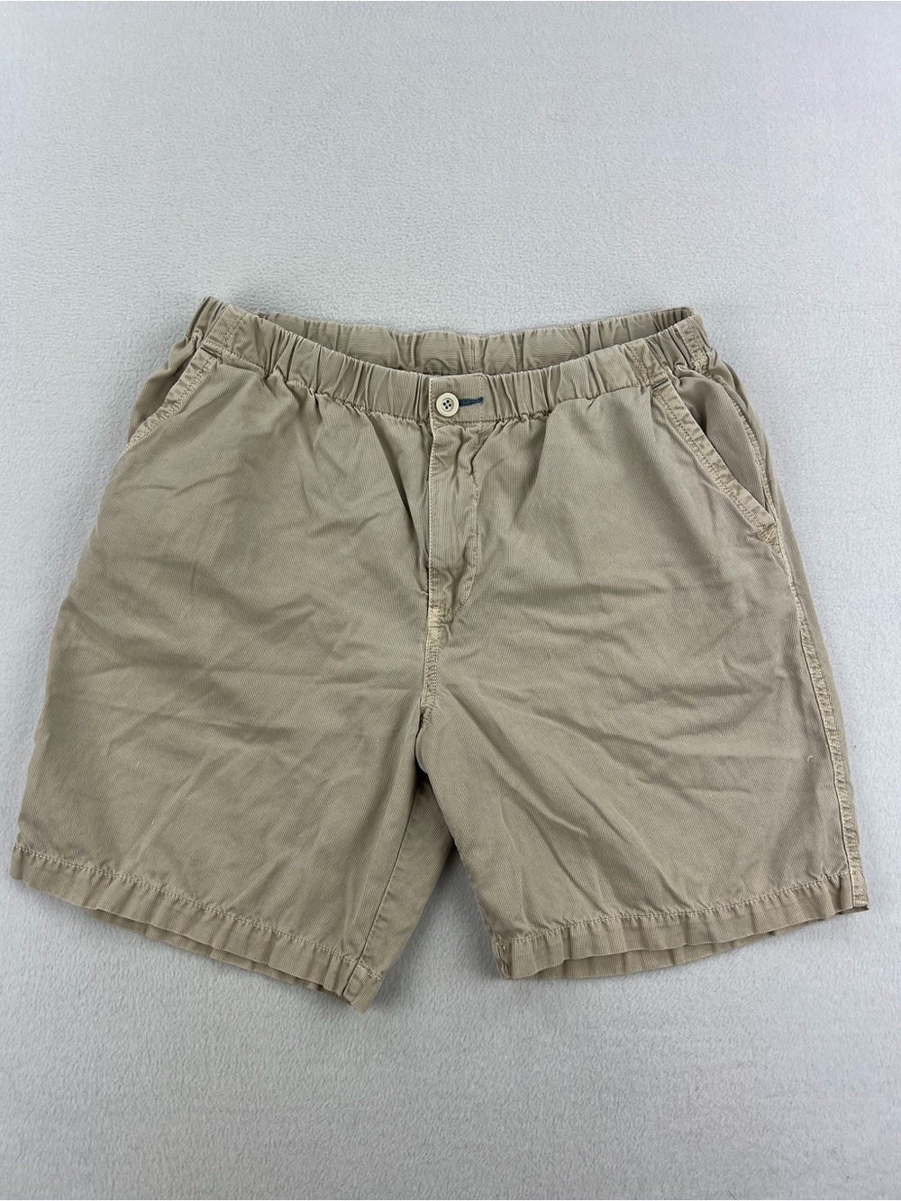 Tommy Bahama RELAX Beige Stretch Chino Shorts Elastic Waist Mens Size L